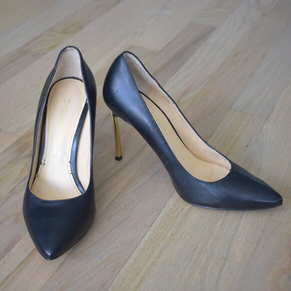 Enzo Angiolini 'Infiniti'  Gold Stiletto Heel Pump - Picture 1 of 12